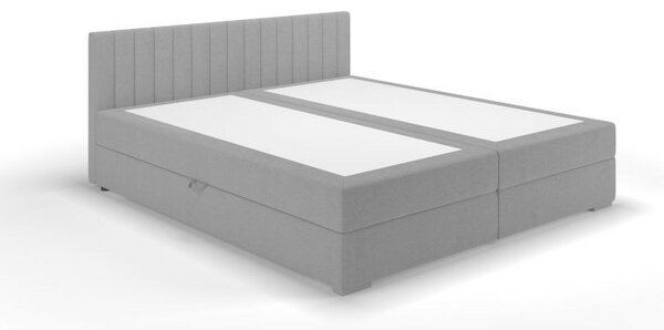 Mömax Boxspring Postelja Alora, Metino Siva, 140x200
