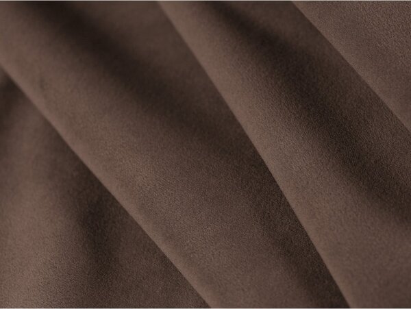 Rjava žametna raztegljiva sedežna garnitura 206 cm Kemi – Cosmopolitan Design