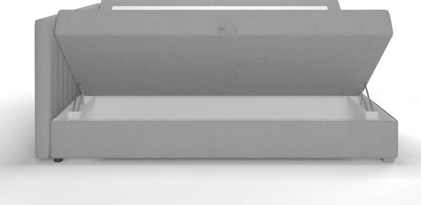 Mömax Boxspring Postelja Alora, Metino Siva, 140x200
