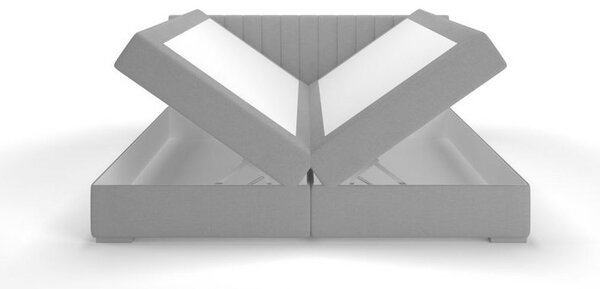 Mömax Boxspring Postelja Alora, Metino Siva, 140x200