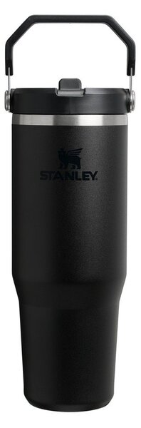 Črna termovka iz nerjavečega jekla 890 ml IceFlow™ Flip Straw 2.0 Tumbler Black – Stanley