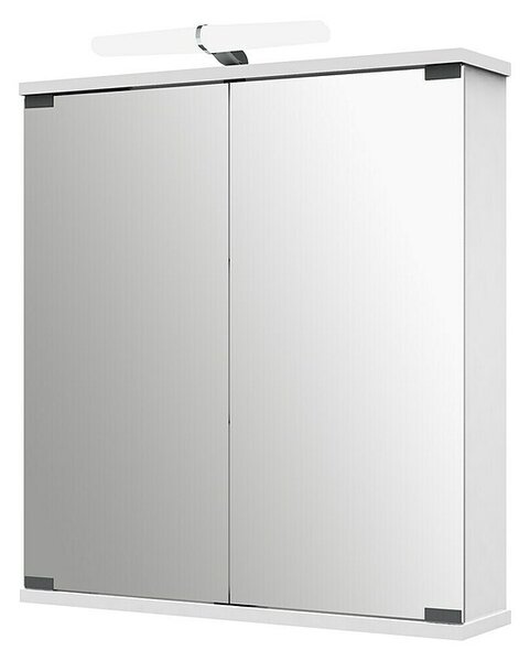 Camargue LED omarica z ogledalom Kyla (Š x V: 60 x 69,4 cm, Les, Bela)