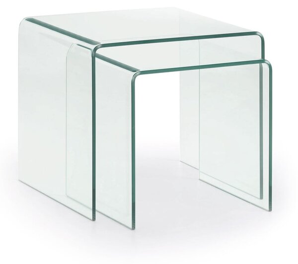 Steklene mizice v kompletu 2 ks 50x50 cm Burano – Kave Home
