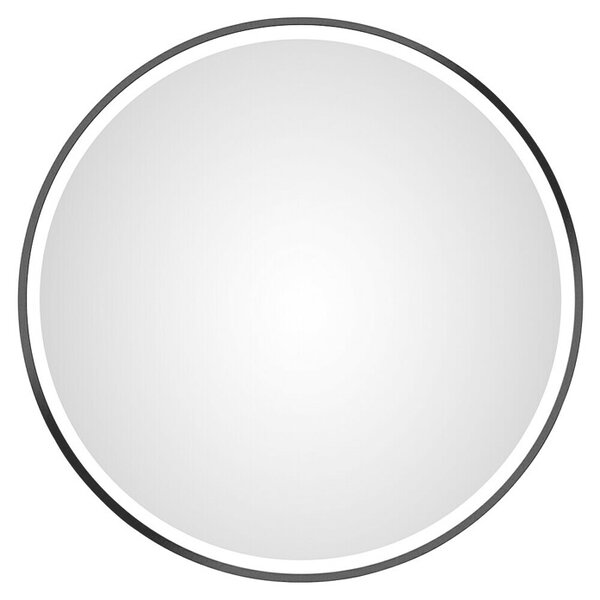DSK Svetlobno ogledalo Desire (Premer: 55 cm, Črna, Žarnice)