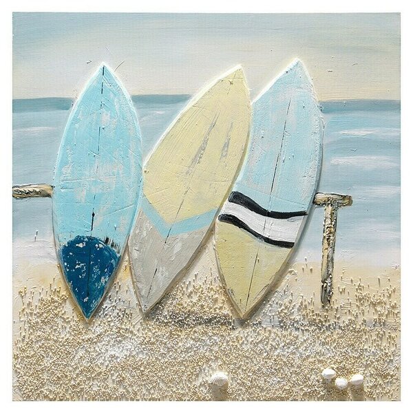 Bubola & Naibo Ročno izdelana slika Surf deske (Š x V: 60 x 60 cm)
