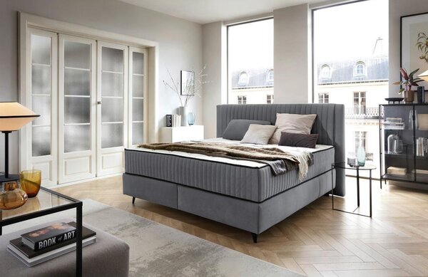 Premium Living Postelja Z Vzmetnico Dream, Temno Siva, 120x200