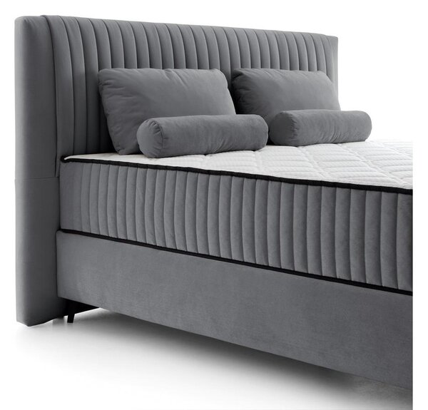 Premium Living Postelja Z Vzmetnico Dream, Temno Siva, 120x200