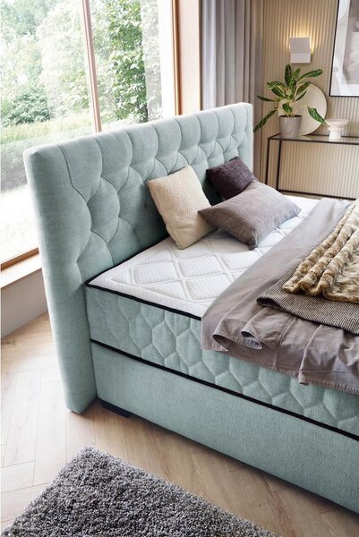 Premium Living Postelja Z Vzmetnico Prestige, Turkizna, 160x200