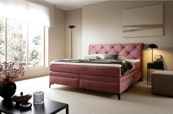Premium Living Postelja Boxspring Molde, Roza, 180x200