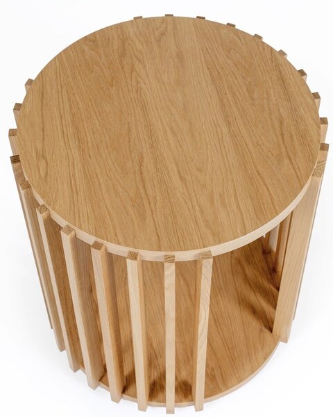 Hrastova mizica Woodman Drum, ø 53 cm