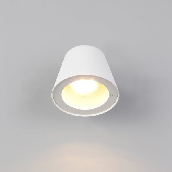 Trio Lighting Zunanja stenska svetilka Beni, bela mat, širina 11 cm, kovina, zatemnjen, Bela, Kovina, Sodobni