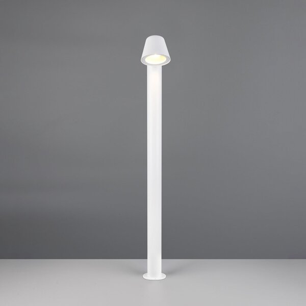 Trio Lighting Stojalo Beni, bela mat, višina 100 cm, kovina, zatemnjen, Črna, Kovina, Sodobni