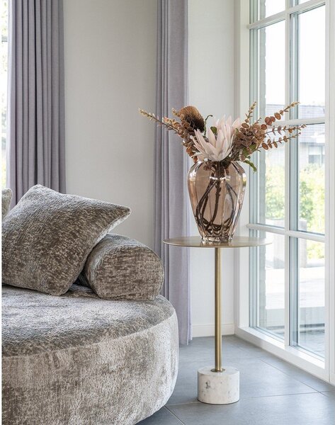 Kovinska okrogla stranska mizica ø 41 cm Lecco – House Nordic