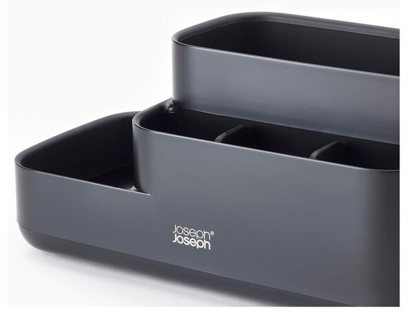 Črn plastičen kopalniški organizator EasyStore – Joseph Joseph