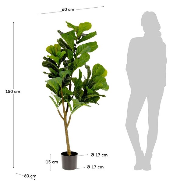 Umetni fikus (višina 150 cm) Lyrata – Kave Home