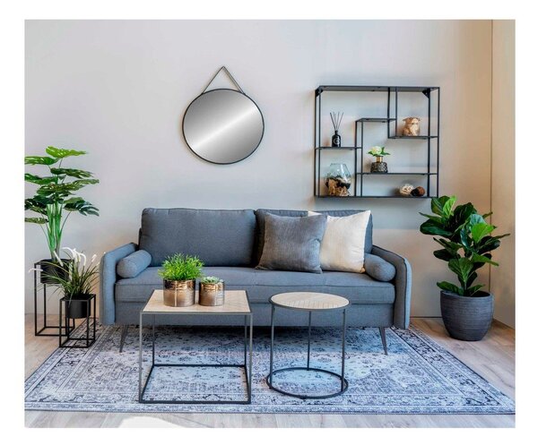 Komplet 2 črnih kovinskih lončkov House Nordic Marla