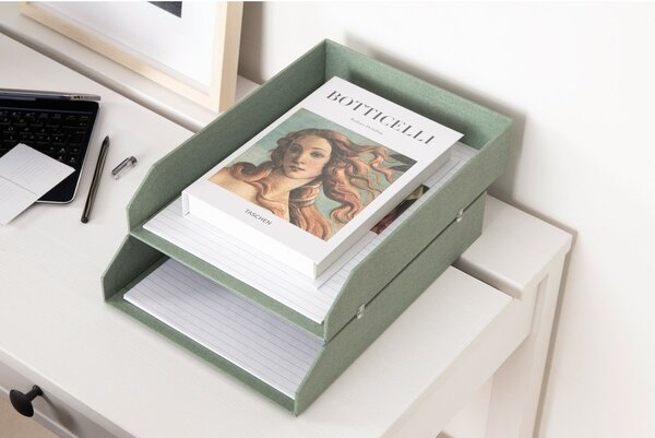 Zeleni kartonasti organizatorji v kompletu 5 ks za dokumente Holger Canvas Paper Laminate – Bigso