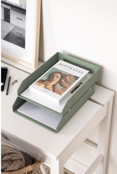 Zeleni kartonasti organizatorji v kompletu 5 ks za dokumente Holger Canvas Paper Laminate – Bigso