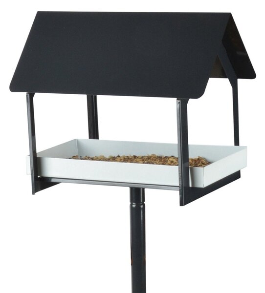 Antracitna kovinska ptičja hišica Esschert Design, višina 126 cm