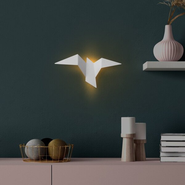Bela LED stenska svetilka Pacali – Opviq lights