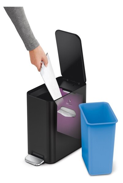 Jeklen koš za smeti s pedalom 5 l – simplehuman