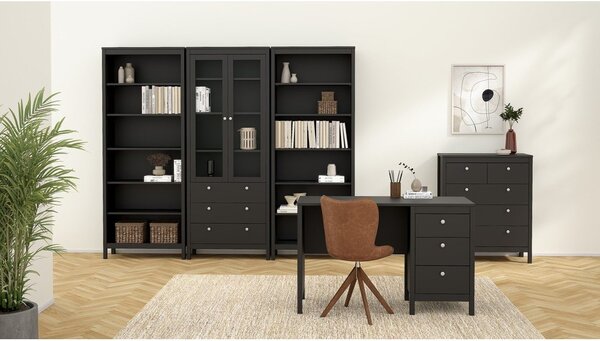 Črna visoka komoda 82x99 cm Madrid – Tvilum