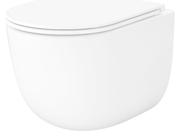 Cersanit Stenski WC Remo (Izpiranje brez roba, WC odtok: Vodoravno, Bela)