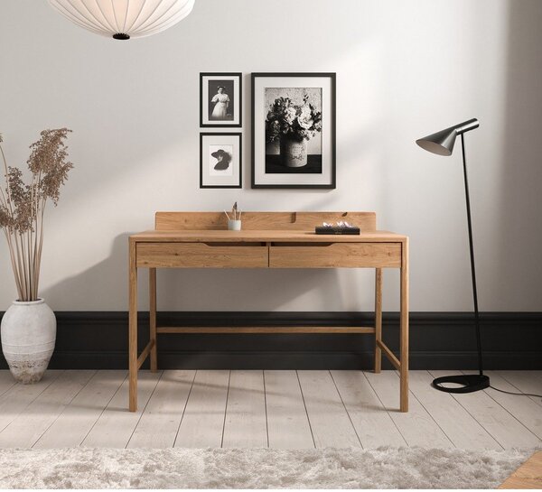 Pisalna miza iz masivnega hrasta 65x120 cm Twig – The Beds