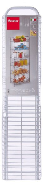 Bel kovinski regal 41x104x23 cm Monaco – Metaltex