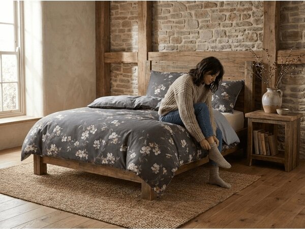 Flanelna posteljnina iz mikrovlaken BLOSSOM, siva Dimenzije posteljnine: 70 x 90 cm | 140 x 200 cm