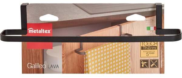 Črnoviseče držalo za brisače Metaltex Galileo Lava
