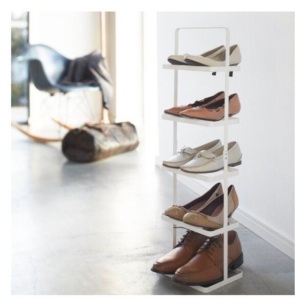 Belo kovinsko stojalo za čevlje Tower Shoe Rack – YAMAZAKI