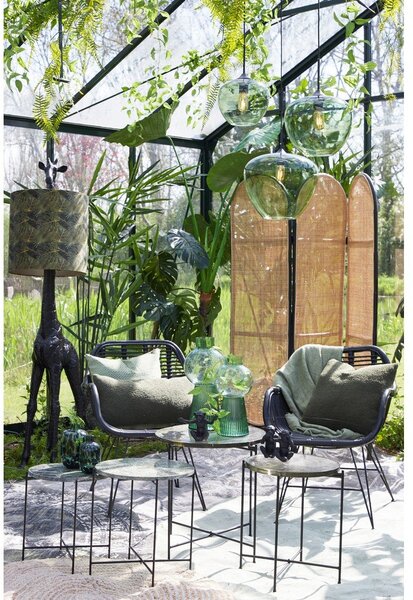Zelena stropna svetilka s steklenim senčnikom ø 30 cm Mayson - Light & Living