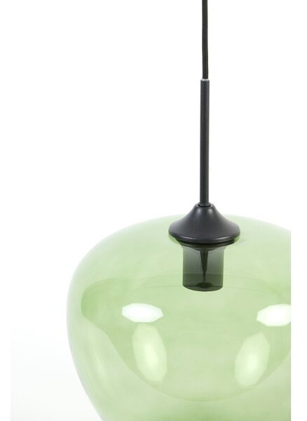 Zelena stropna svetilka s steklenim senčnikom ø 30 cm Mayson - Light & Living