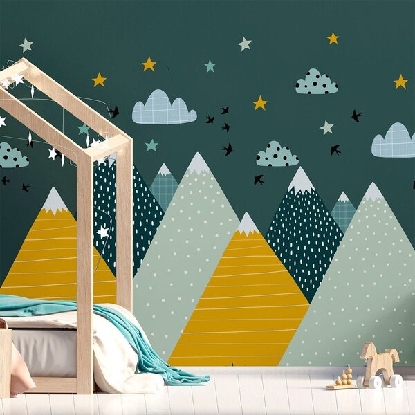 Stenska nalepka Ambiance Giant Kid Sticker Scandinavian Mountains Ziska