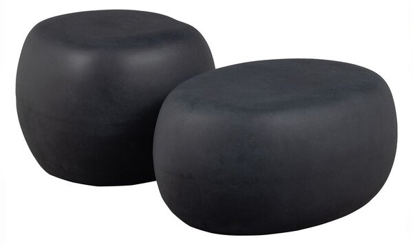 Antracitno siva okrogla mizica ø 50 cm Pebble – vtwonen