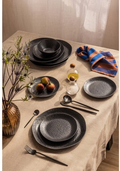 Lončen jedilni servis 18 ks Dark Moon – Bonami Selection