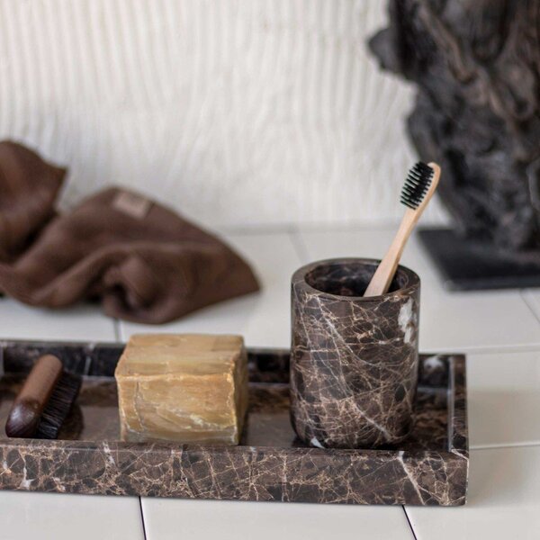 Marmorni dekorativni pladenj 16x31 cm Marble – Mette Ditmer Denmark
