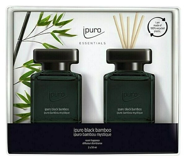 Ipuro Essentials Dišava za prostor Black Bamboo (2 kos, 50 ml)