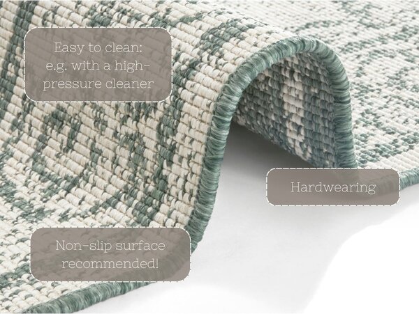 Zeleno-krem zunanja preproga NORTHRUGS Cebu, 80 x 150 cm