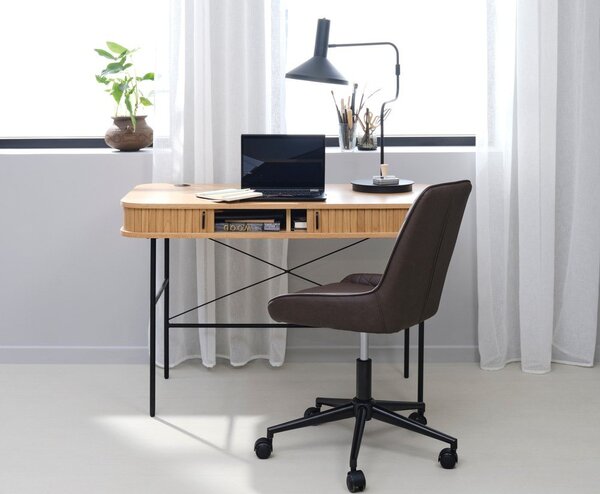 Pisalna miza v hrastovem dekorju 60x120 cm Nola – Unique Furniture
