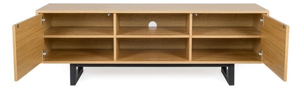 TV miza v hrastovem lesu Woodman Camden Herringbone