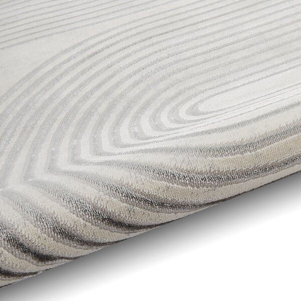 Svetlo siva/kremno bela preproga 80x150 cm Apollo – Think Rugs