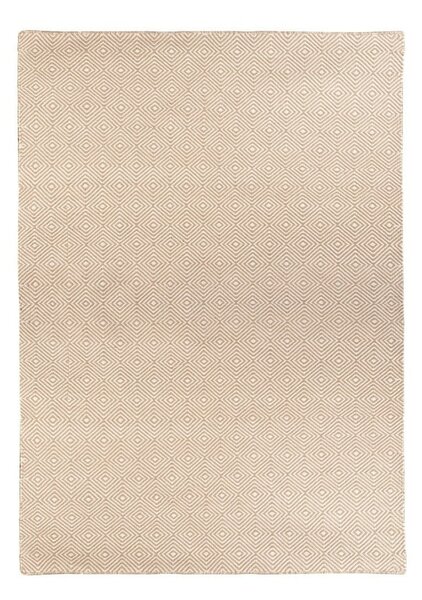 Krem obojestranska zunanja preproga iz reciklirane plastike Green Decore Solitaire, 120 x 180 cm