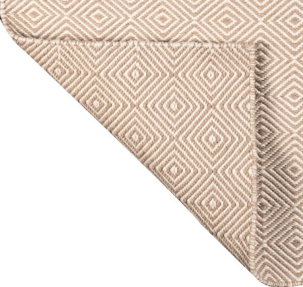 Krem obojestranska zunanja preproga iz reciklirane plastike Green Decore Solitaire, 120 x 180 cm