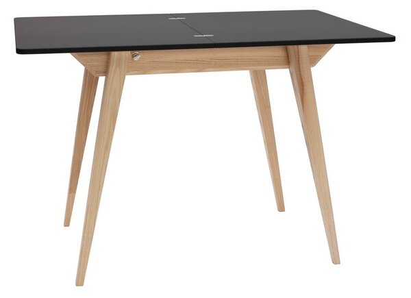 Zložljiva jedilna miza s črno ploščo 65x90 cm Envelope - Ragaba