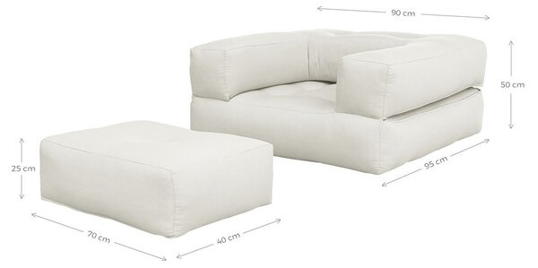 Raztegljiv fotelj Karup Design Cube Linen Beige
