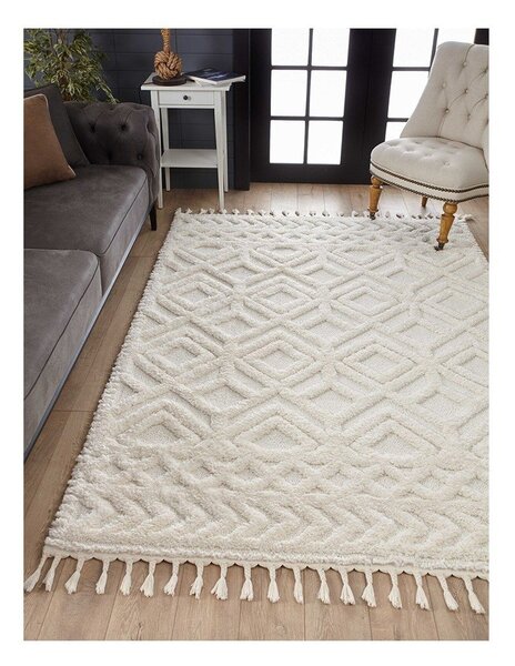 Bež preproga 150x80 cm Shaggy - Mila Home