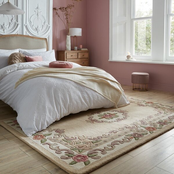Bež volnena preproga Flair Rugs Aubusson, 75 x 150 cm