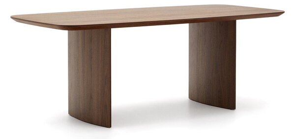 Rjava jedilna miza v orehovem dekorju 100x200 cm Litto – Kave Home